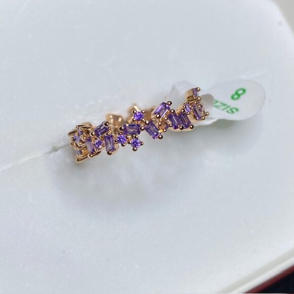 Purple Topaz CZ Infinity Band RBP5912 Now's The Time Size 8 - Picture 2 of 5